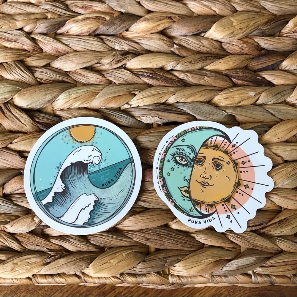Pura Vida 2 pack stickers